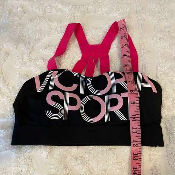 VICTORIA'S SECRET SPORT Bra Women's Sz S Black/hot Pink Subliminal Athletic - Picture 4 of 8